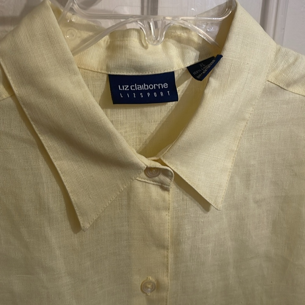 Linen Long Sleeve Shirt/ Blouse - Picture 3 of 5